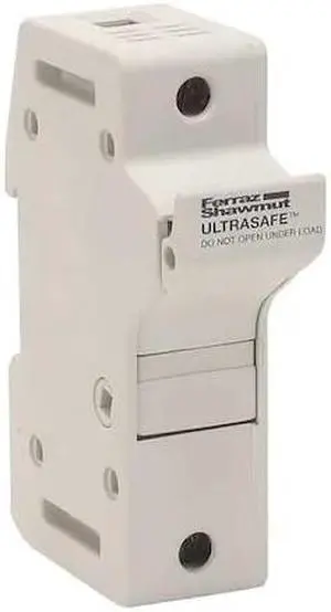 MERSEN US3J1 Finger Safe Fuse Block, J UL Class, 600V AC/DC Volt Rating, 1