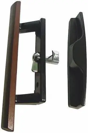 ZORO SELECT 13-106X Handle Set,Wood/Zinc,8-1/2" L x 4-1/2" H