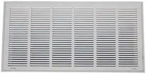 ZORO SELECT 4MJT9 Filtered Return Air Grille 16.62 X 32.62, White, Steel