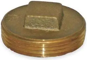 ZORO SELECT 156-022 2" MNPT Brass Square Head Plug