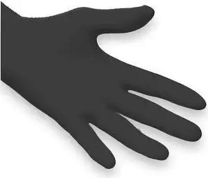 ANSELL N643 Microflex Onyx Nitrile Exam Gloves, Textured Fingertips, 3.5mil,