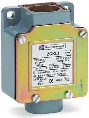 TELEMECANIQUE SENSORS ZCKL1H7 1NC/1NO Limit Switch Body Nema 1, 2, 3, 4, 12 IP