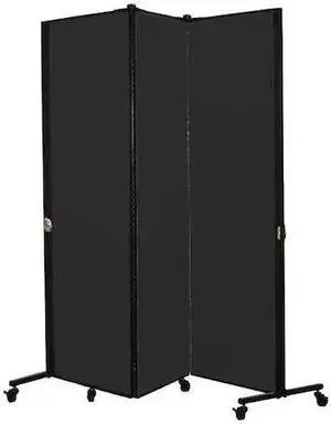 SCREENFLEX HKDL603-DX Portable Room Divider,5Ft 9In W,Black