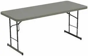 ICEBERG 61627 Rectangle IndestrucTableÃÂ® Commercial Folding Table, Charcoal -