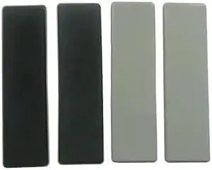 ZORO SELECT 10G207 Furniture Glides,Self-Stick,Rect,9",PK4