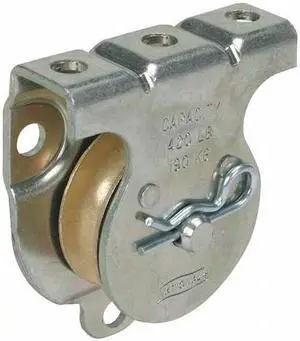 ZORO SELECT 1RCT1 Wall/Ceiling Mount Pulley,Zinc