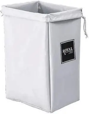 ROYAL BASKET TRUCK G00-WWX-HBN Hamper Bag,30 gal,White Vinyl