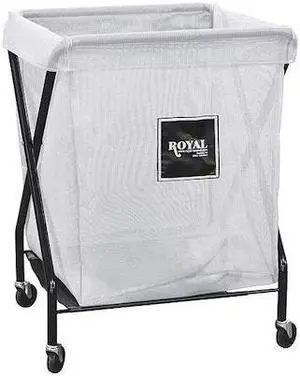ROYAL BASKET TRUCKS G08-WWX-XMA-3ONN X-Frame Cart,8 Bu,White Mesh
