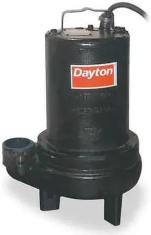 DAYTON 4LE15 1 HP 2" Manual Submersible Sewage Pump 460V DAYTON 4LE15 1 HP 2" Manual Submersible Sewage Pump 460V