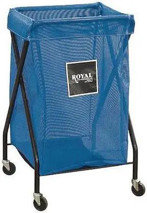 ROYAL BASKET TRUCK G06-BBX-XMA-3ONN X-Frame Cart,6 Bu,Blue Mesh