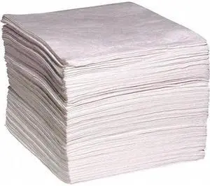 SPILLTECH WP100H Sorbent Pad, Oil, 33 gal Vol Absorbed per Pkg, 15 in x 19 in,