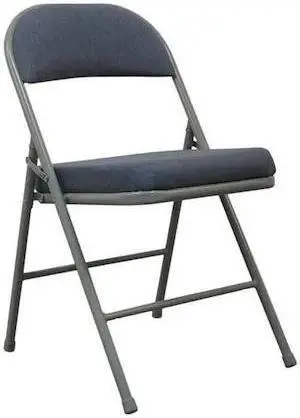 ZORO SELECT 13V427 Folding Chair,Blue/Gray,300 lb.