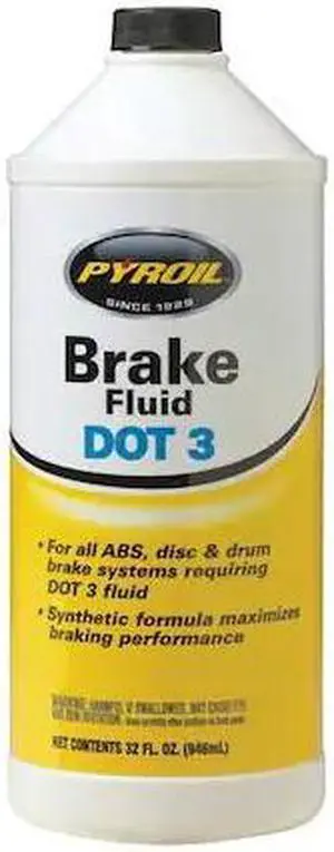 PYROIL PYBF32 Brake Fluid, 32 Oz, Dot 3