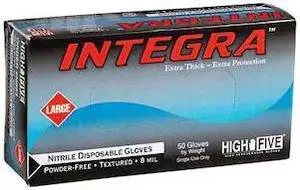 ANSELL N861 N86, Disposable Gloves, 6.7 mil Palm, Nitrile, Powder-Free, S (7),