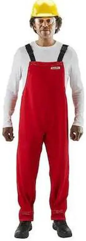 ANSELL 66-662 66-662 Alphatec Breathable Red Poly Bibbed Overall, Polyester, 31