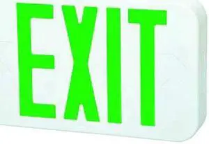 Fulham Firehorse Exit Lighting Exit Sign,LED,Green Letter7-1/4 in. H  FHEX20WGEM