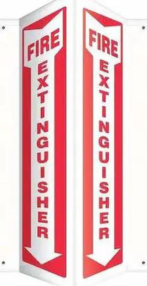 ACCUFORM PSP330 Fire Extinguisher Sign, 12 in Height, 7 1/2 in Width, Plastic,