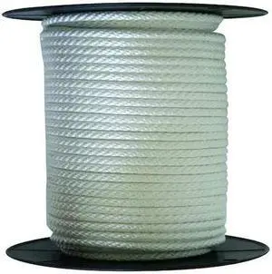 ZORO SELECT 12U279 Rope,Nylon,Braided,3/8 In. dia.,200 ft L