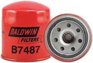 BALDWIN FILTERS B7487 Oil Fltr, Spin-On, 3-7/16"x3-1/32"x3-7/16"
