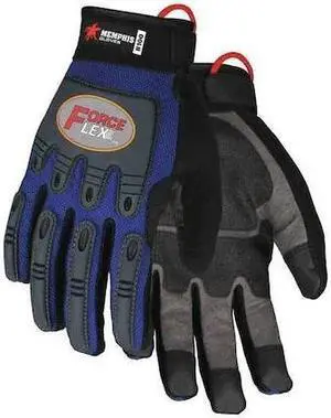 MCR SAFETY B100XXL Coated Gloves, 2XL, Blue/Blk/Gray, PR