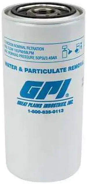 GPI 129300-02 Replacement Filter,Inlet 3/4" NPT