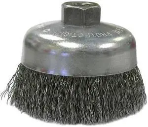WEILER 36237 Wolverine 6" Crimped Wire Cup Brush .020" Steel Fill 5/8"-11 UNC
