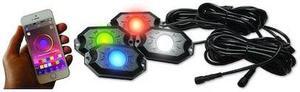 RACE SPORT RS4PRGBW Colorsmart 4-Pod Rgb+W Led Rock Light Kit (Rgb+White