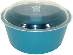 RAYTECH 23-005 Vibratory Tumbler Bowl and Lid, 8In Dia.