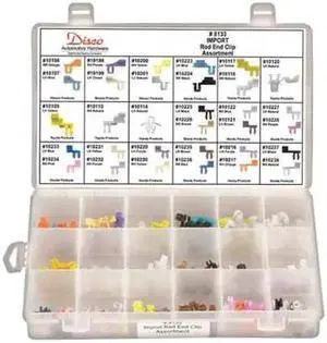 ZORO SELECT 8133 Import Door Lock Rod End Clip,128 Pc