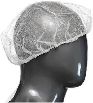 WEST CHESTER PROTECTIVE GEAR UB-24-1000 Bouffant Cap, Polypropylene, 24 in