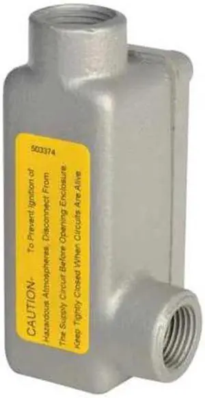 APPLETON ELECTRIC ERLL50 Conduit Outlet Body w/Cover,Iron,LL
