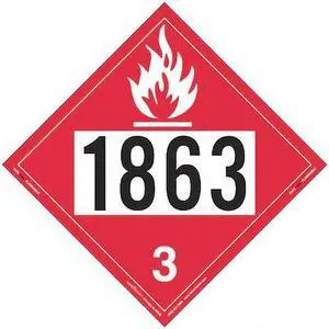 LABELMASTER ZVP21863 Flammable Liquid Placard 1863,PK25