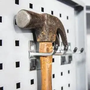 Vertical End Double Rod Toolboard Hook, Silver ,Kennedy, 99828