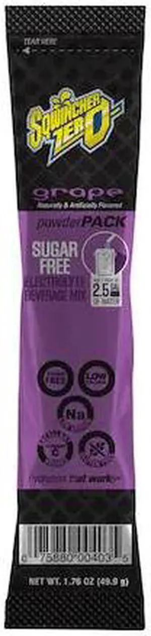 SQWINCHER 159016804 Sports Drink Mix Powder 1.76 oz., Grape, PK8