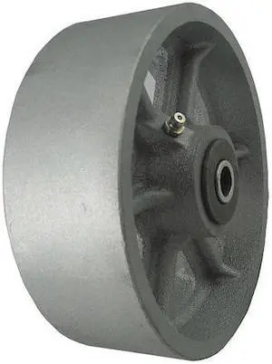 ZORO SELECT 26Y440 Caster Wheel,Cast Iron,1400 lb.,Gray