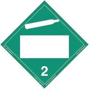 LABELMASTER ZEZ3B Non Flammable Gas Placard,Vinyl,PK25