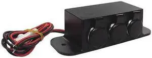 HAMSAR 3VTE6 MultiSocket,3 Outlet,Hardwired