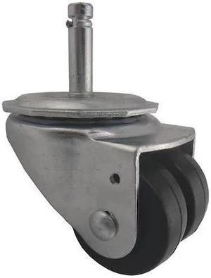ZORO SELECT 26Y503 Dual Wheel Swivel Caster,Rubber,2 in,200 lb