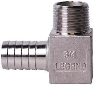 LEGEND VALVE 312-064SS 1" x 3/4" SS HYDRANT ELBOW