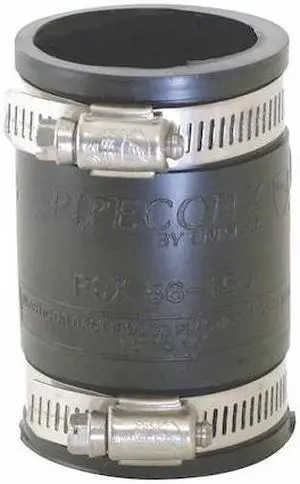 ZORO SELECT 86003 Flexible Coupling, 1-1/4" Inside dia., Inside Dia.: 2"