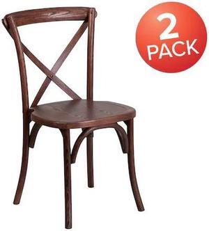 FLASH FURNITURE 2-XU-X-MAH-GG HERCULES Series Mahogany Cross Back Chair