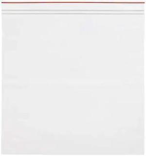 MINIGRIP MGRL4P1212 Reclosable Poly Bag, Zip Seal, 12 in L, 12 in W, 4 mil