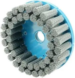 WEILER 85854 6" Nylox Disc Brush Crimped Filament .040/80SC Fill 7/8" Arbor Hole
