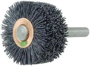 WEILER 17215 Bore-Rx 2"Dia. Brush Deburring .026/120CG Crimped Fill, 3/8" Stem