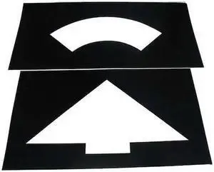 ZORO SELECT 3W634 Parking Lot Symbol,Curved Arrow,Plastic