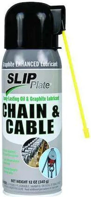 SLIP PLATE CHAINCABLE-6CS General Purpose Lubricant, 12 oz, Aerosol Spray Can, SLIP PLATE CHAINCABLE-6CS General Purpose Lubricant, 12 oz, Aerosol Spray Can,