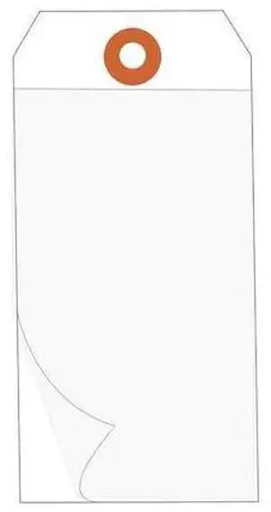 PARTNERS BRAND G26031 Tag,Self Laminating,6 1/4x3 1/8",PK100, 10 Mil Vinyl,