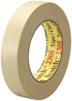 SCOTCH T935230812PK 3M 2308 Masking Tape, 5.5 Mil, 1" x 60 yds., Natural,