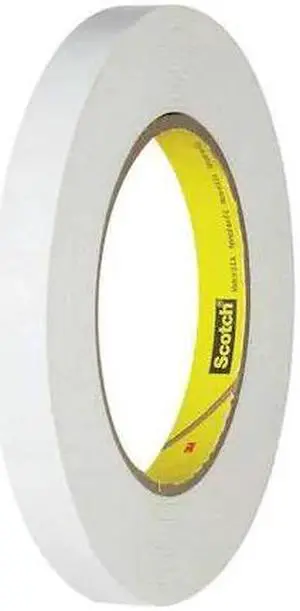 SCOTCH T943256W12PK 3M 256 Flatback Tape, 6.7 Mil, 1/2" x 60 yds., White,