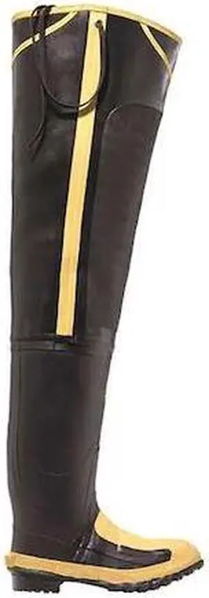 LACROSSE 24509099 Size 12 Men's Steel Hip Wader, Black
